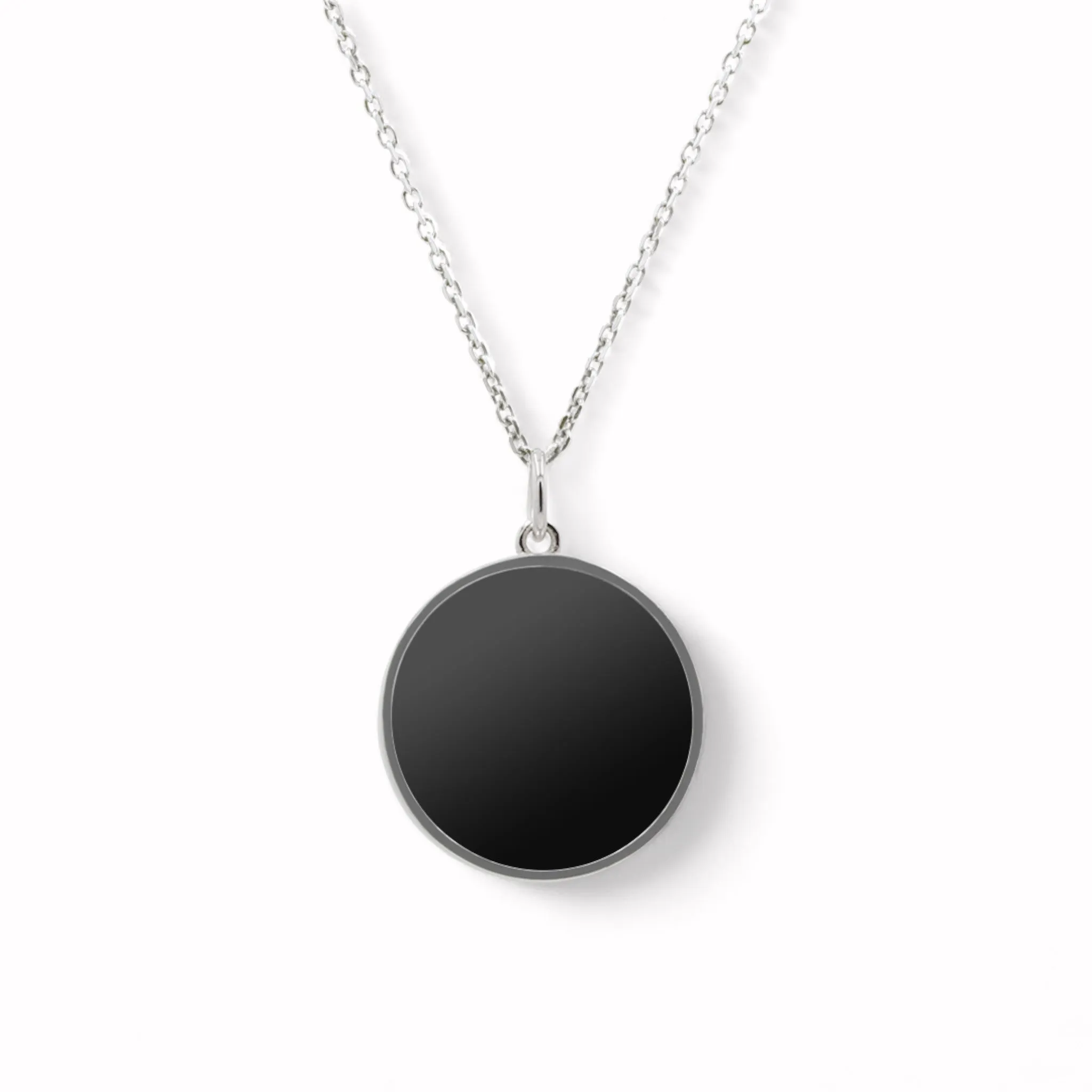 Black Diamond - Women’s 16MM Pendant Necklace - 14K White Gold - Lady Elysium Black Diamond sold by Elysium Black Diamond