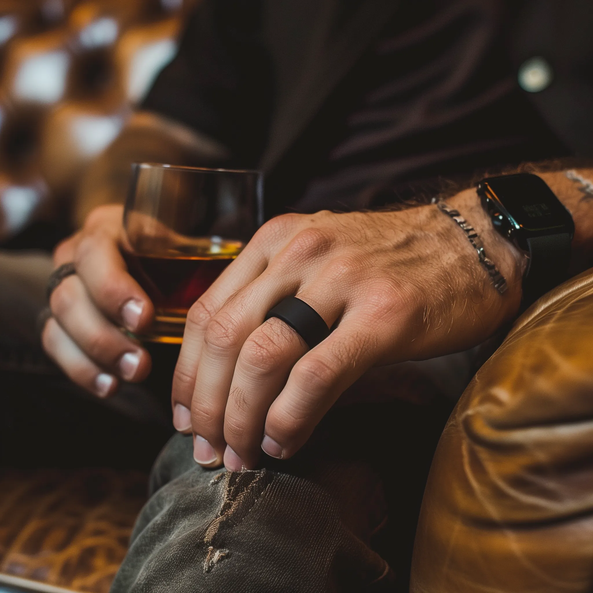 The Apollo - 8MM Domed Silicone Ring - Elysium Black Diamond sold by Elysium Black Diamond product image thumbnail 3