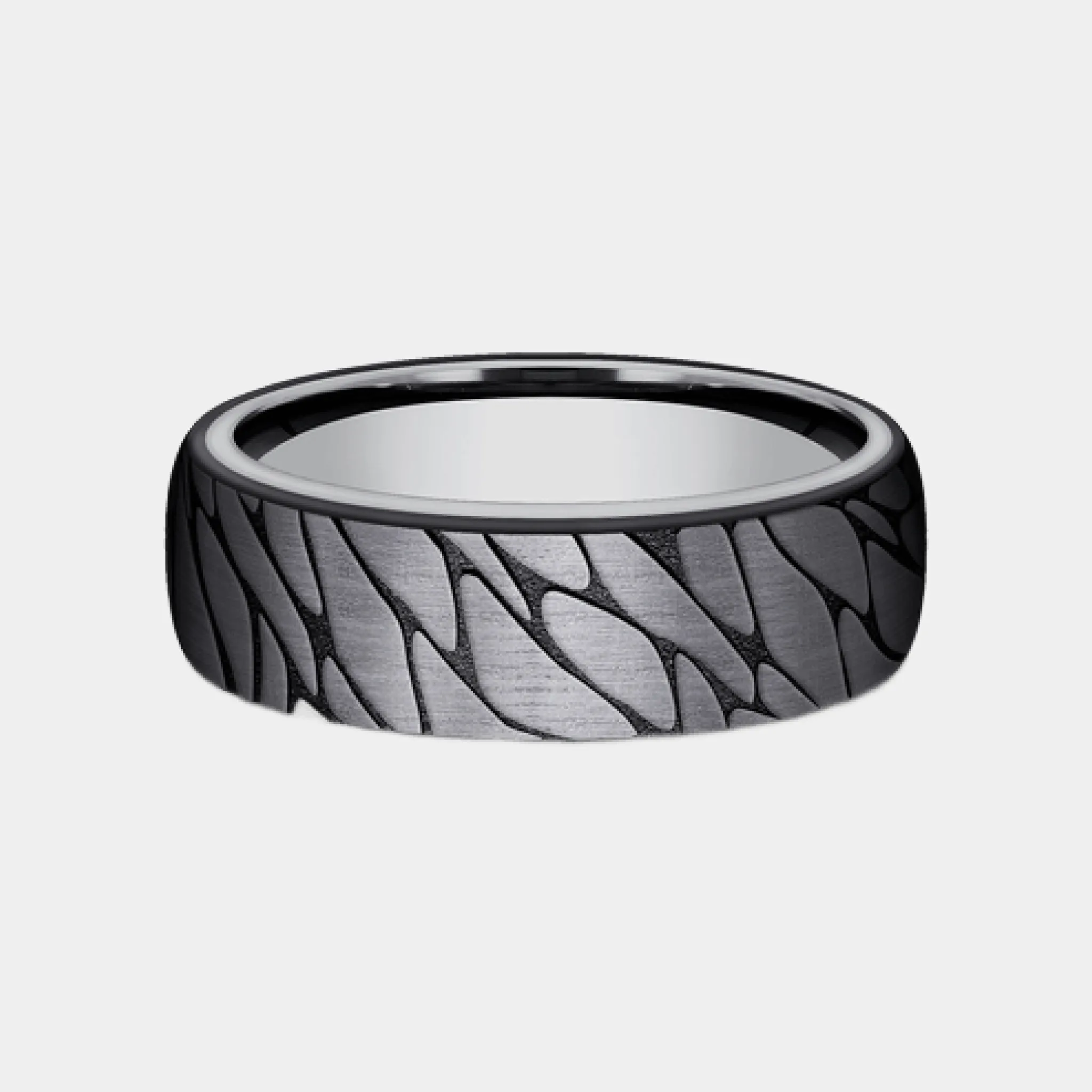 Men's Wedding Band | The Goodman | Tantalum Grey with Black Titanium | Elysium sold by Elysium Black Diamond product image thumbnail 3
