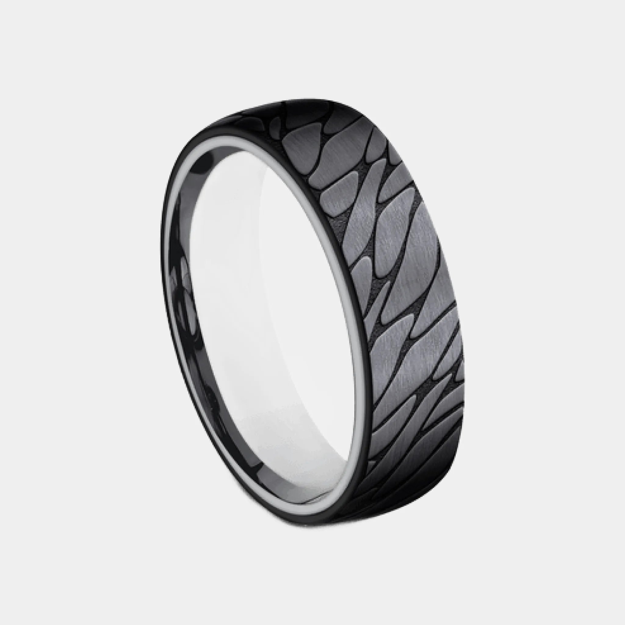 Men's Wedding Band | The Goodman | Tantalum Grey with Black Titanium | Elysium sold by Elysium Black Diamond product image thumbnail 2