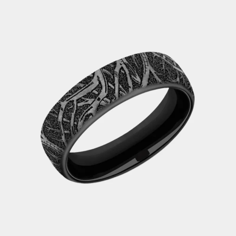 Men's Wedding Band | The Artemis | Black Titanium | Elysium sold by Elysium Black Diamond
