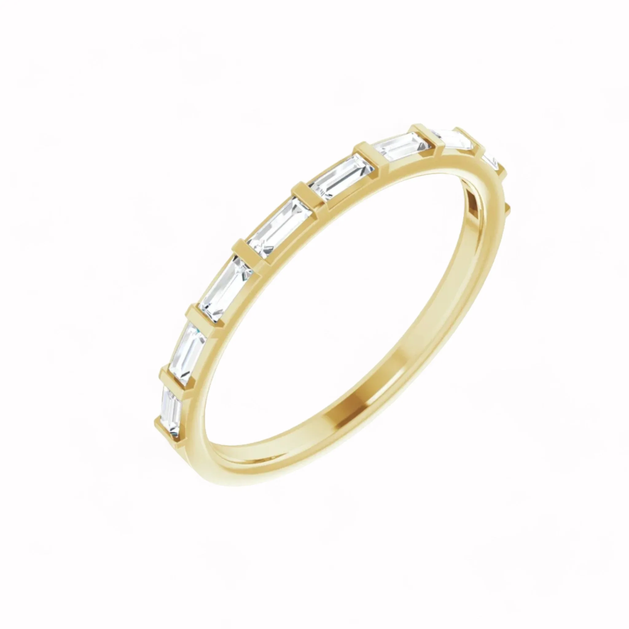 Black Diamond - Women’s Ring - CLIO - 14K Yellow Gold - 1/4 CTW Baguette Diamond Anniversary Band - Lady Elysium Black Diamond sold by Elysium Black Diamond