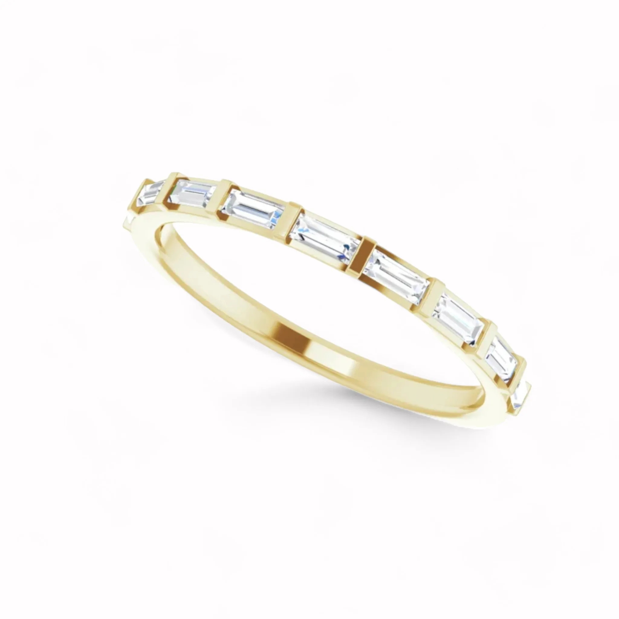 Black Diamond - Women’s Ring - CLIO - 14K Yellow Gold - 1/4 CTW Baguette Diamond Anniversary Band - Lady Elysium Black Diamond sold by Elysium Black Diamond product image thumbnail 5