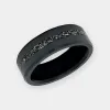 Black Diamond - Men’s Ring 8mm - Authentic Muonionalausta Meteorite Inlay - ARES - Elysium Black Diamond sold by Elysium Black Diamond