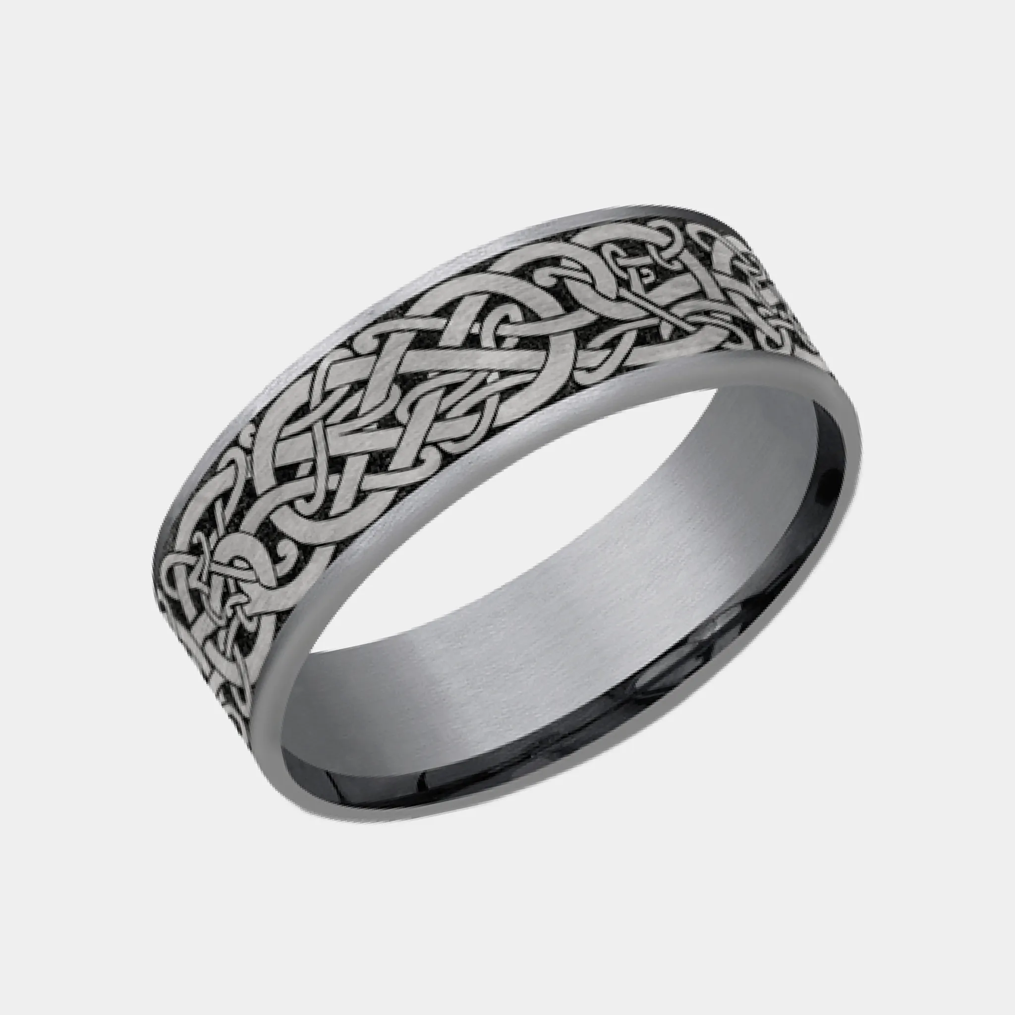 Men's Wedding Band | The Bergen | Tantalum Grey with Black Titanium | Elysium sold by Elysium Black Diamond