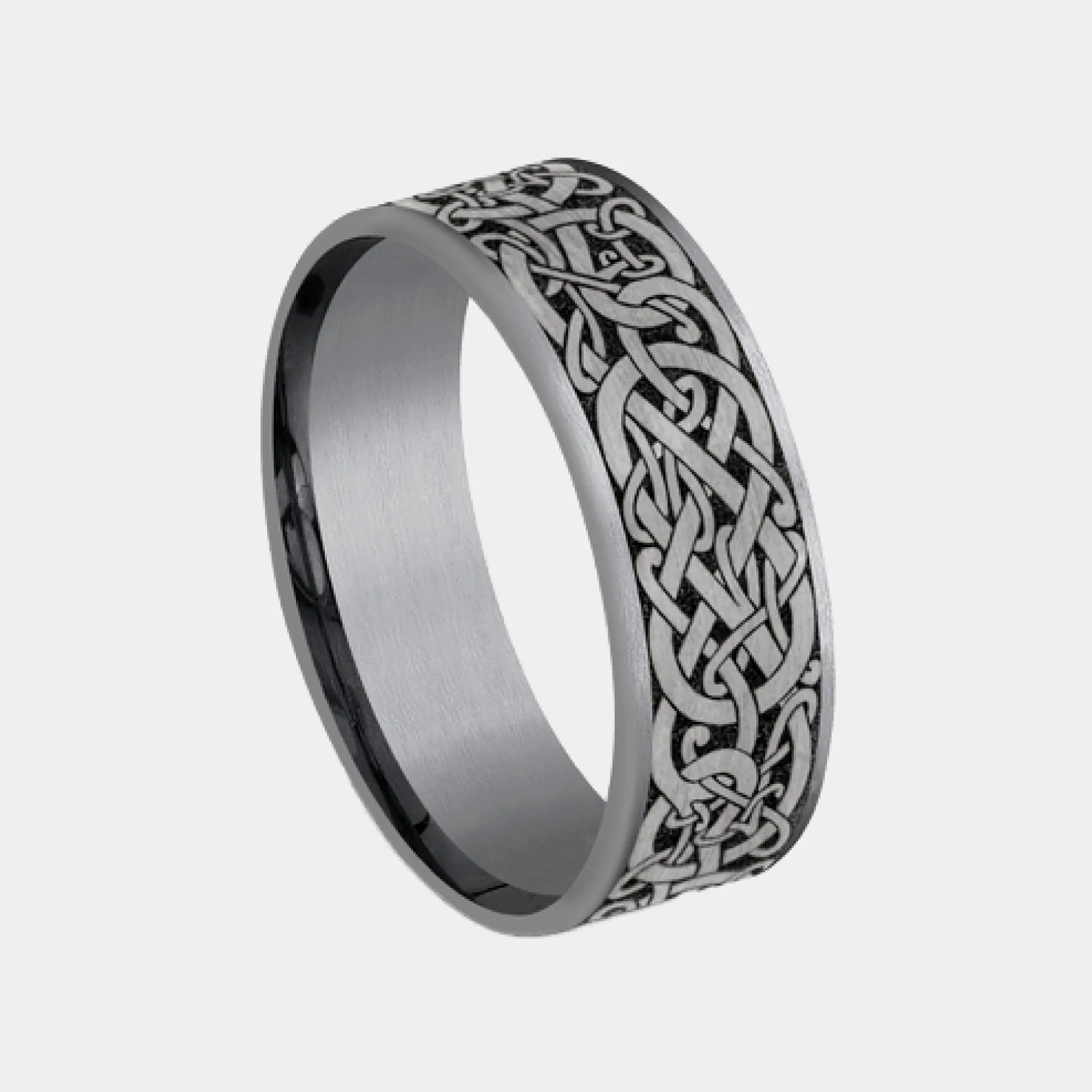 Men's Wedding Band | The Bergen | Tantalum Grey with Black Titanium | Elysium sold by Elysium Black Diamond product image thumbnail 3