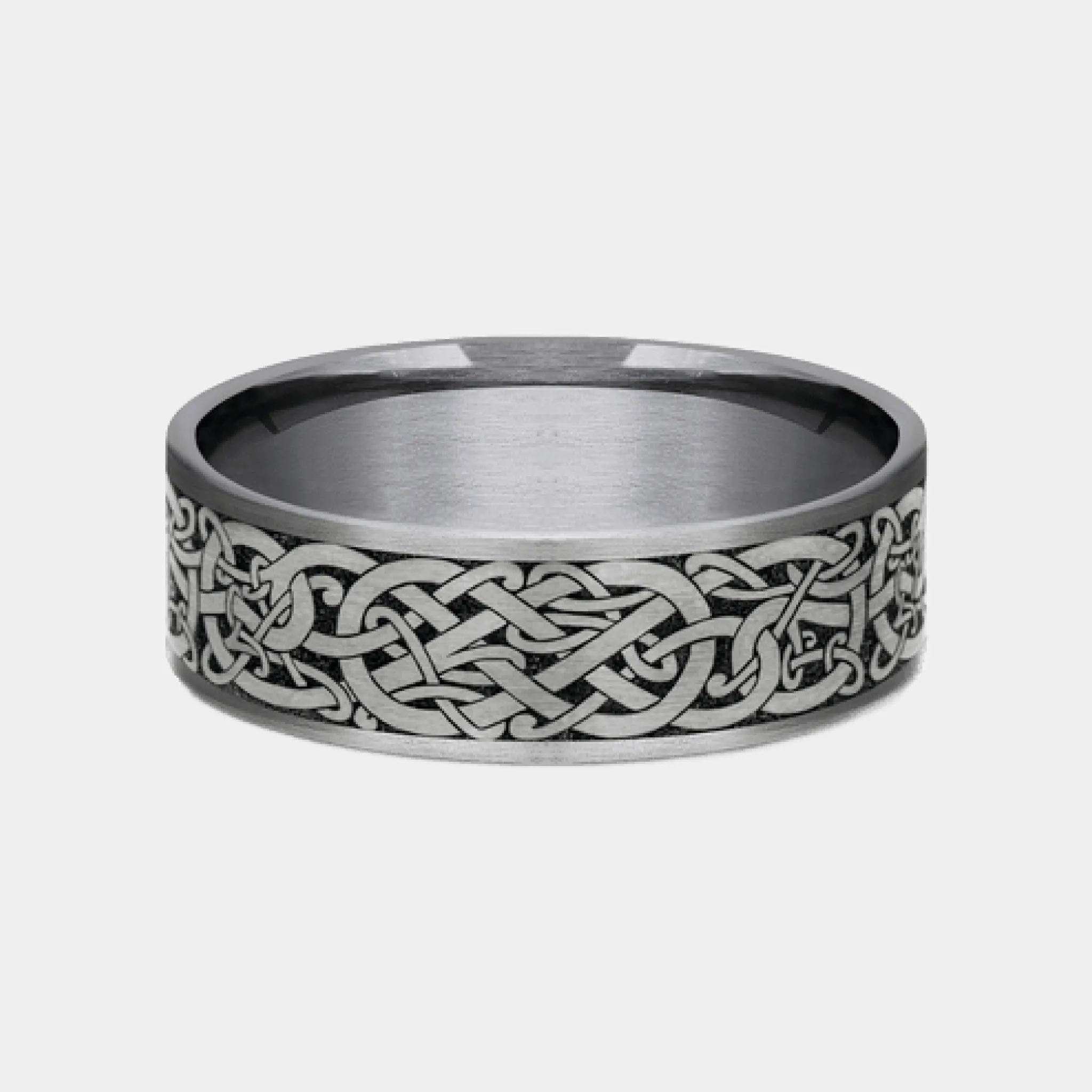 Men's Wedding Band | The Bergen | Tantalum Grey with Black Titanium | Elysium sold by Elysium Black Diamond product image thumbnail 2