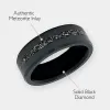 ARES 8mm - Size 8 - Matte Authentic Muonionalausta Meteorite Inlay - SHIPS WITHIN 2 BUSINESS DAYS sold by Elysium Black Diamond