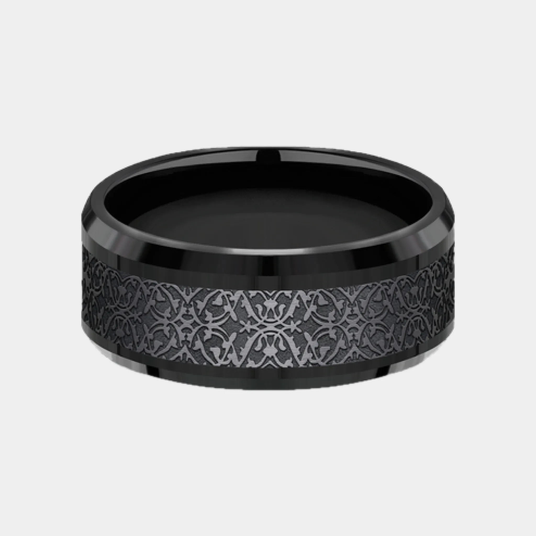 Men's Wedding Band | The Conquerer | Black Titanium | Elysium sold by Elysium Black Diamond product image thumbnail 2