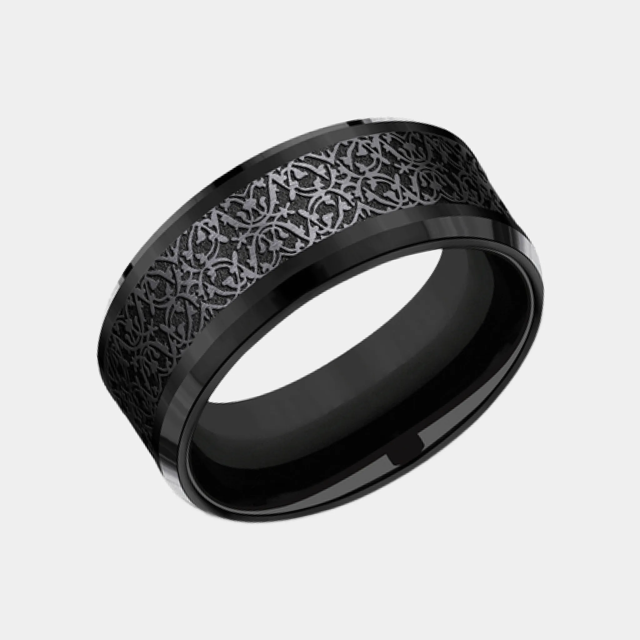Men's Wedding Band | The Conquerer | Black Titanium | Elysium sold by Elysium Black Diamond
