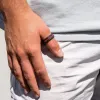 Black Diamond - Men’s Ring 8mm - Red Opal Inlay - ARES - Elysium Black Diamond sold by Elysium Black Diamond