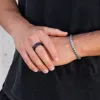 Black Diamond - Men’s Ring 8mm - Red Opal Inlay - ARES - Elysium Black Diamond sold by Elysium Black Diamond