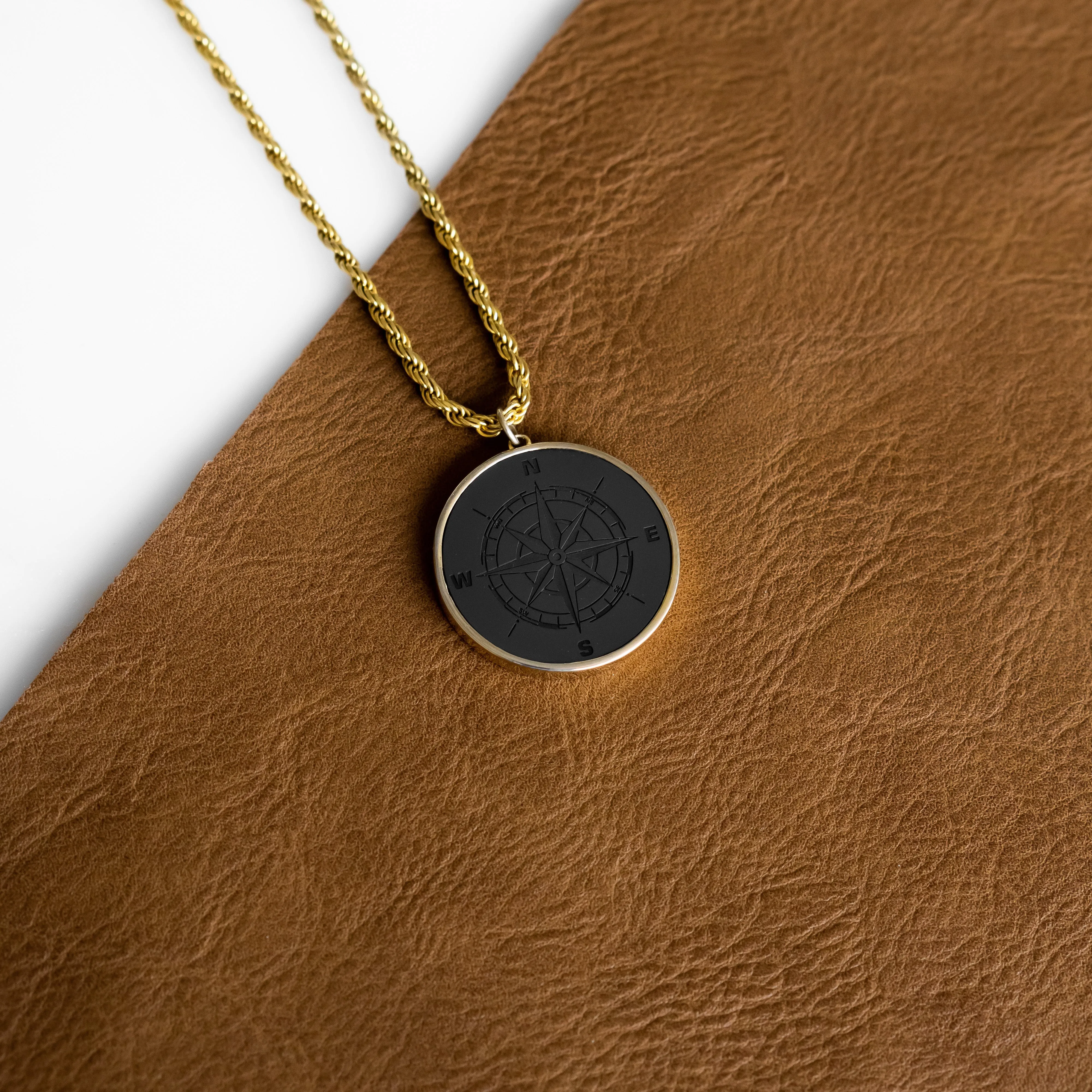 Black Diamond - Men’s 14k Gold Shrouded Custom Pendant w/ Franco Chain - 26mm - Elysium Black Diamond sold by Elysium Black Diamond product image thumbnail 3