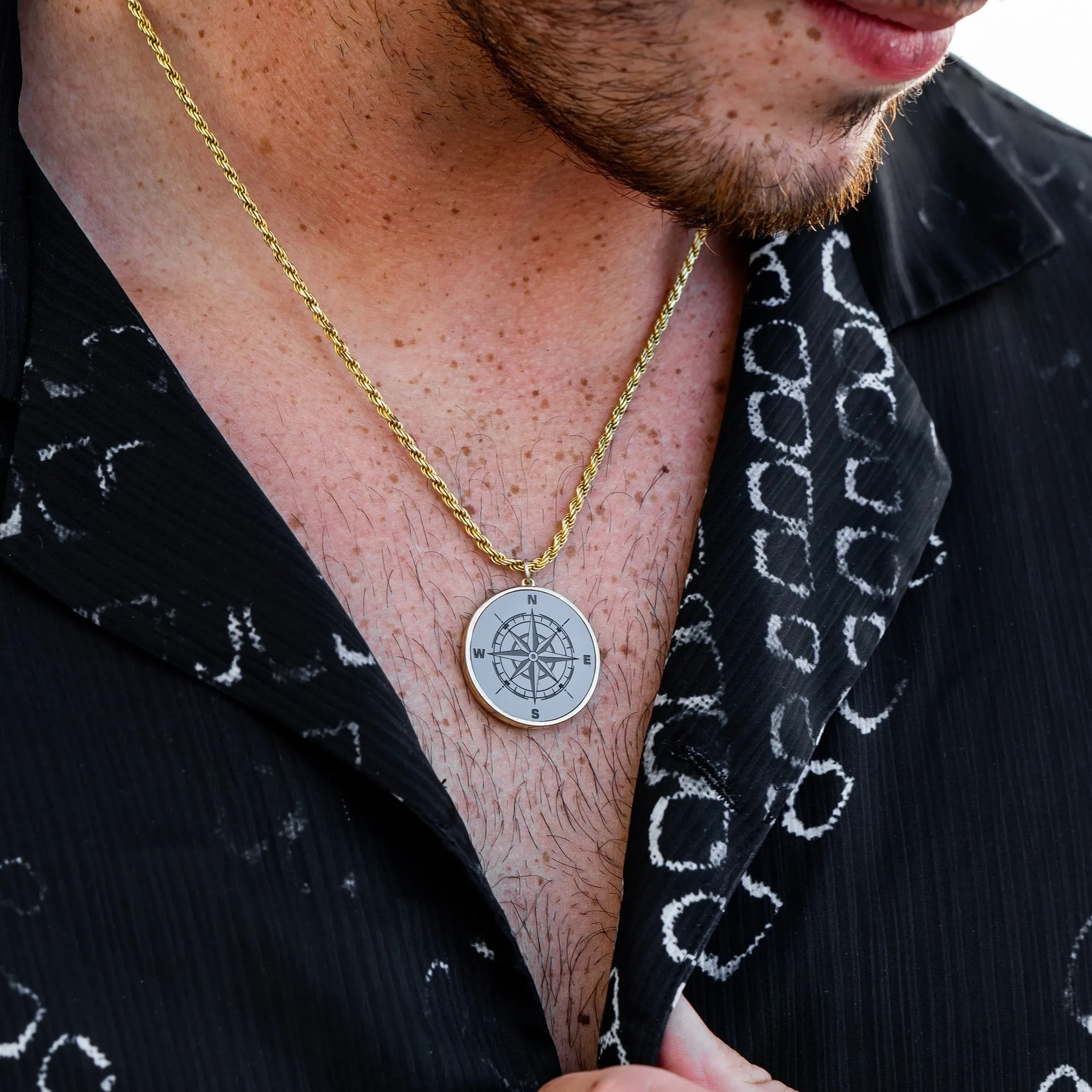 Black Diamond - Men’s 14k Gold Shrouded Custom Pendant w/ Franco Chain - 26mm - Elysium Black Diamond sold by Elysium Black Diamond product image thumbnail 2
