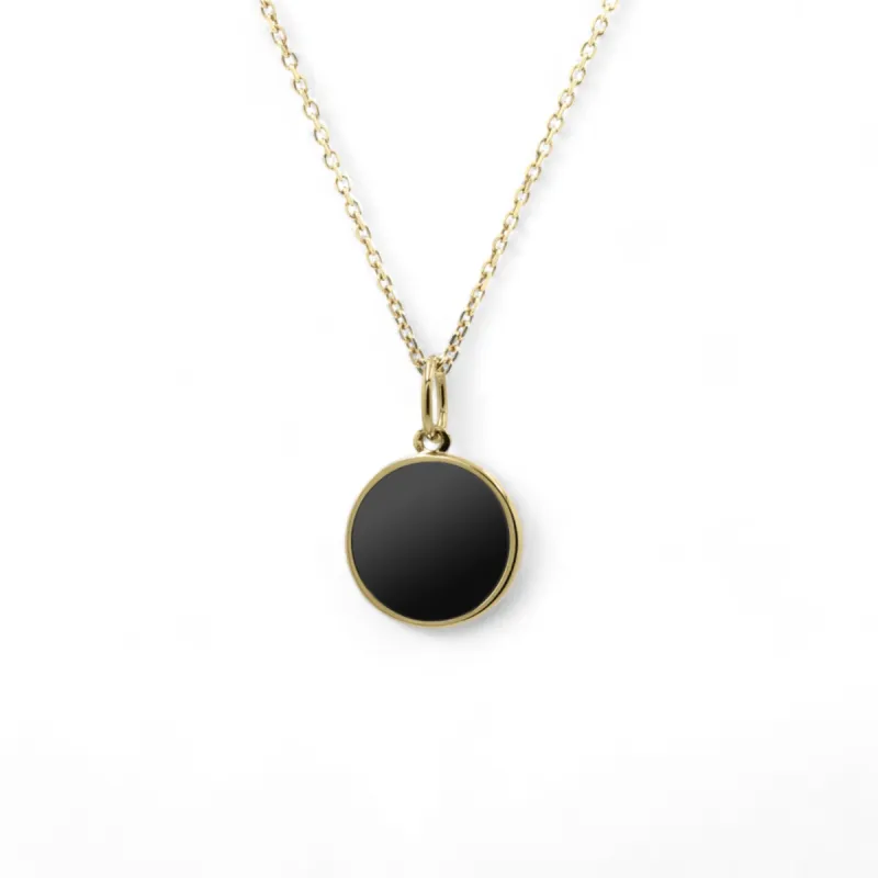 Black Diamond - Women’s 11MM Pendant Necklace - 14K Yellow Gold - Lady Elysium Black Diamond sold by Elysium Black Diamond