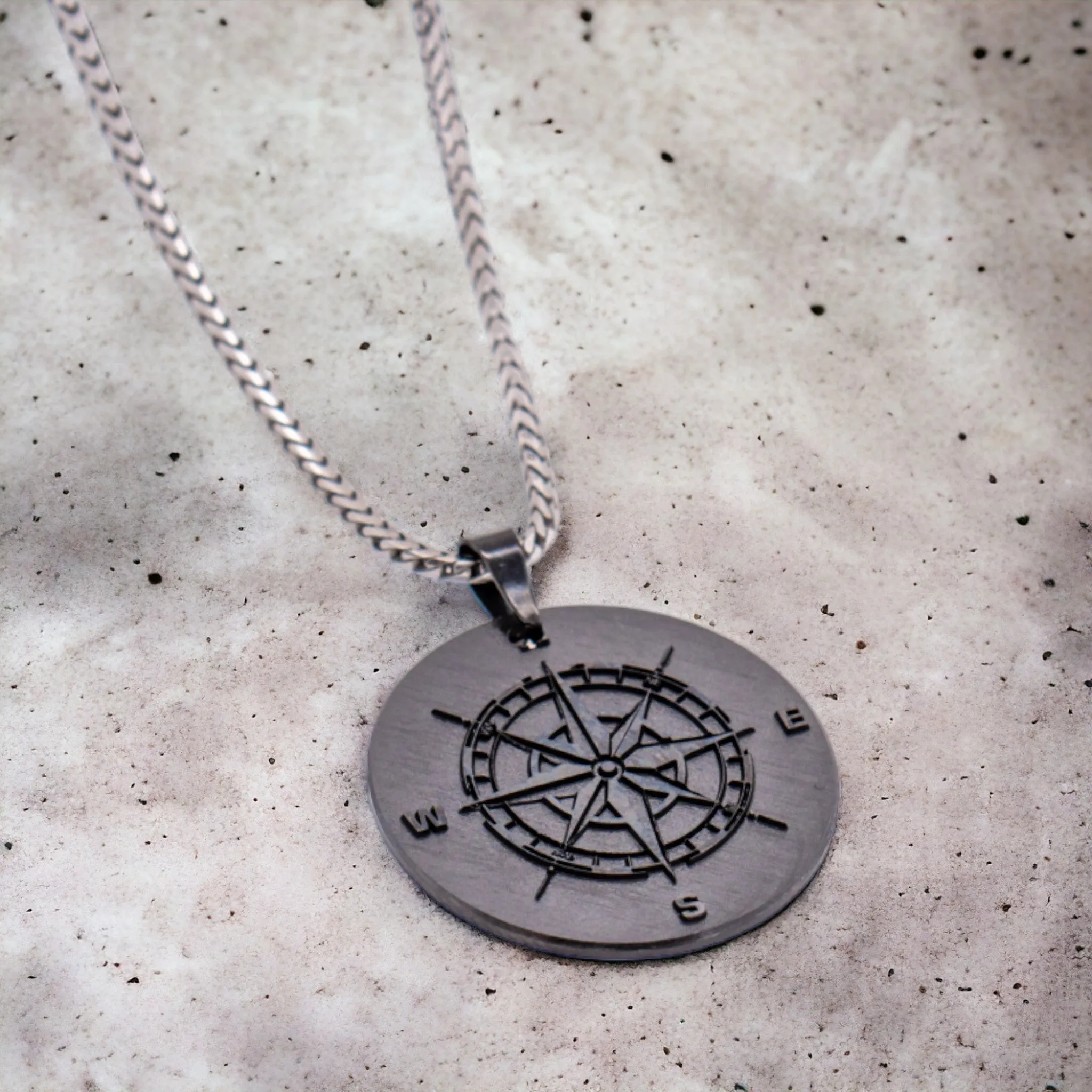 Black Diamond - Men’s Raised Laser Custom Pendant w/ Franco Chain - 21mm - Elysium Black Diamond sold by Elysium Black Diamond product image thumbnail 5