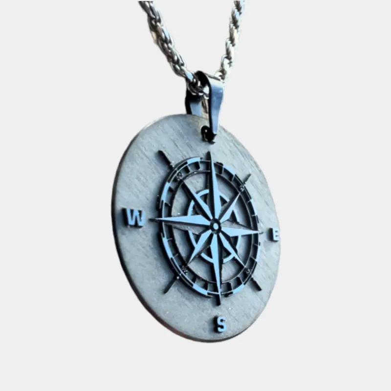 Black Diamond - Men’s Raised Laser Custom Pendant w/ Franco Chain - 21mm - Elysium Black Diamond sold by Elysium Black Diamond