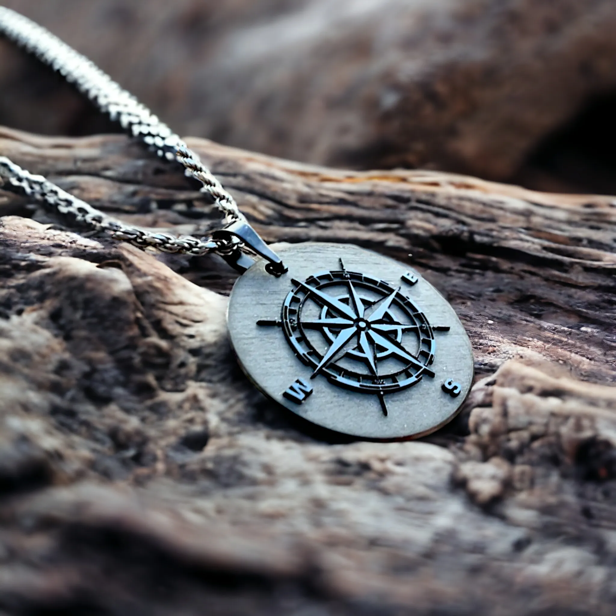 Black Diamond - Men’s Raised Laser Custom Pendant w/ Franco Chain - 21mm - Elysium Black Diamond sold by Elysium Black Diamond product image thumbnail 3