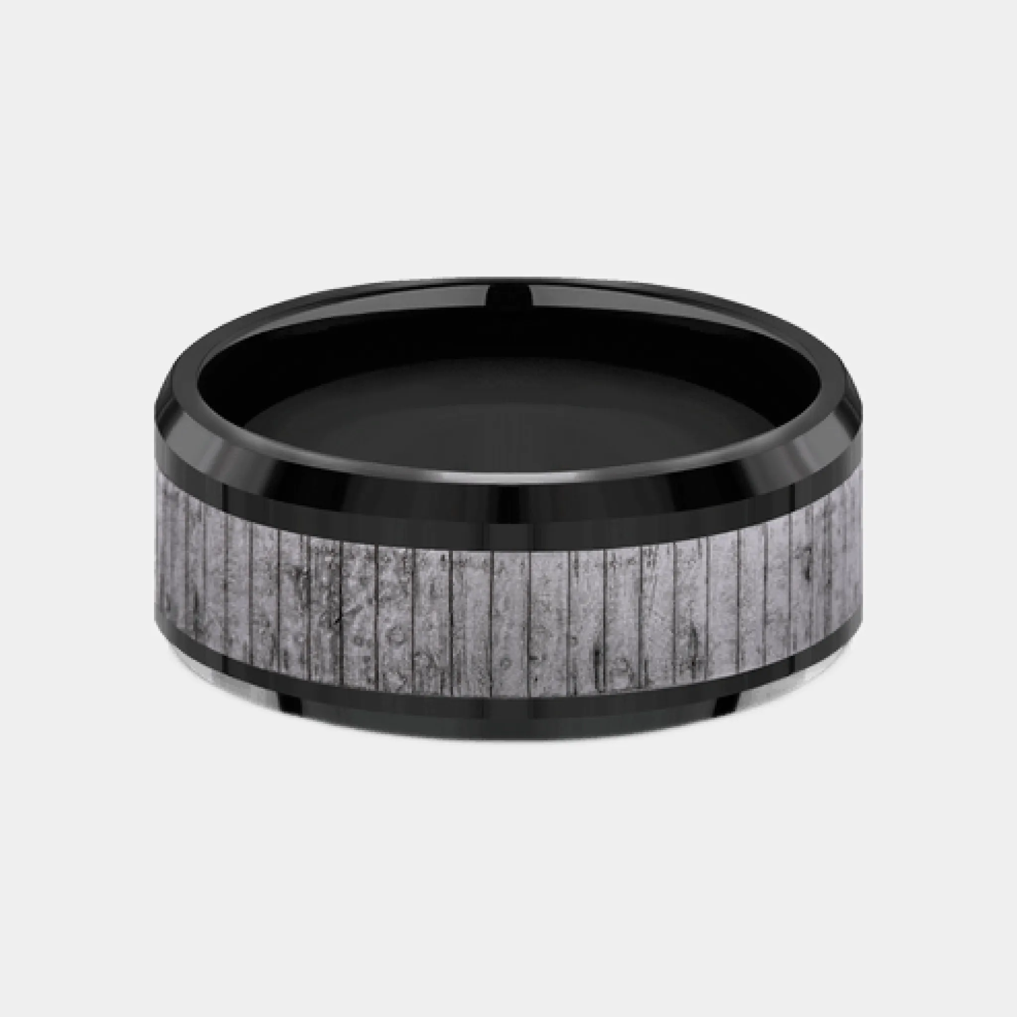 Men's Wedding Band | The Alder | Tantalum Grey with Black Titanium | Elysium sold by Elysium Black Diamond product image thumbnail 2