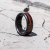 ARES 8mm - Size 11.5 - Matte Finish - Red Opal Inlay - SHIPS WITHIN 2 BUSINESS DAYS sold by Elysium Black Diamond