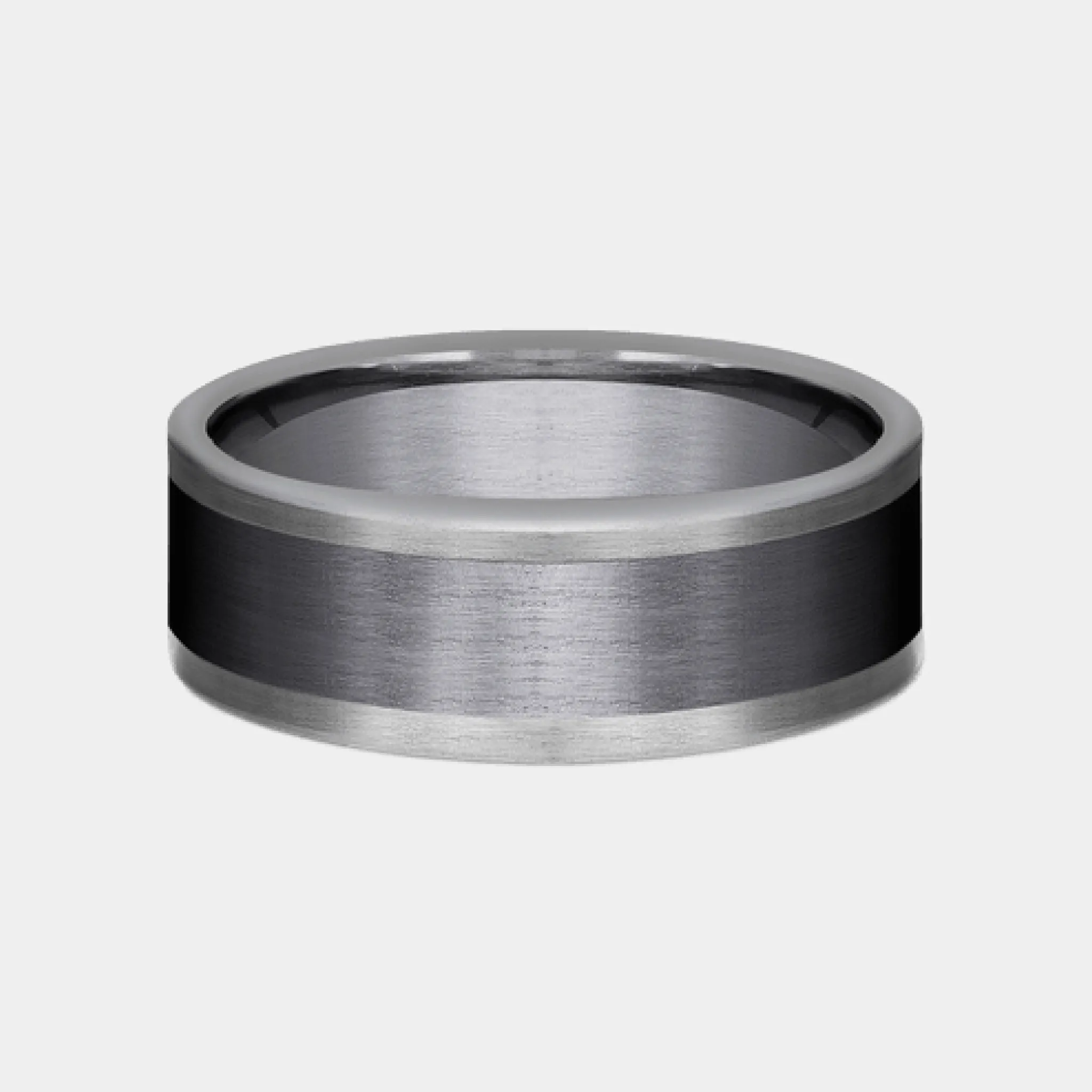 Men's Wedding Band | The Duke | Tantalum Grey with Black Titanium | Elysium sold by Elysium Black Diamond product image thumbnail 2