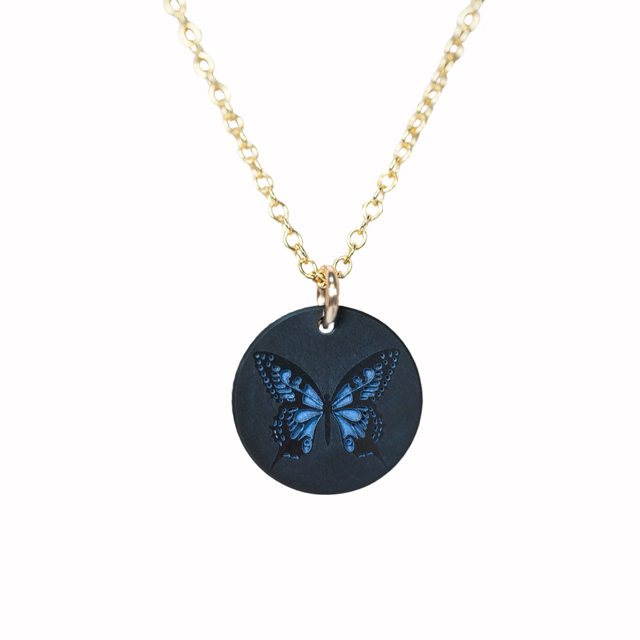 16MM Solid Black Diamond Butterfly Pendant - Lady Elysium Black Diamond sold by Elysium Black Diamond