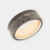 Black Diamond - Men’s Ring 8mm - Authentic Muonionalausta Meteorite Inlay With Sleeve - ARES - Elysium Black Diamond sold by Elysium Black Diamond