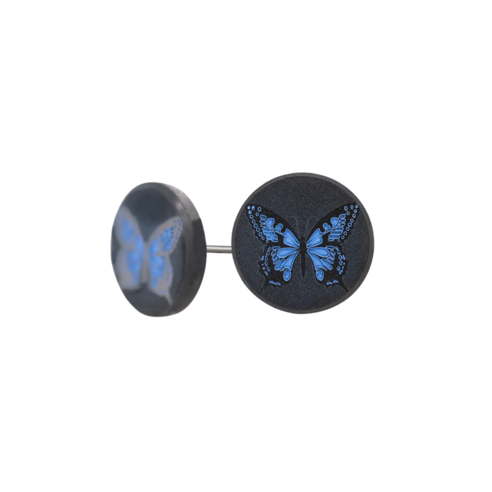 Solid Black Diamond Butterfly Earrings - Lady Elysium sold by Elysium Black Diamond