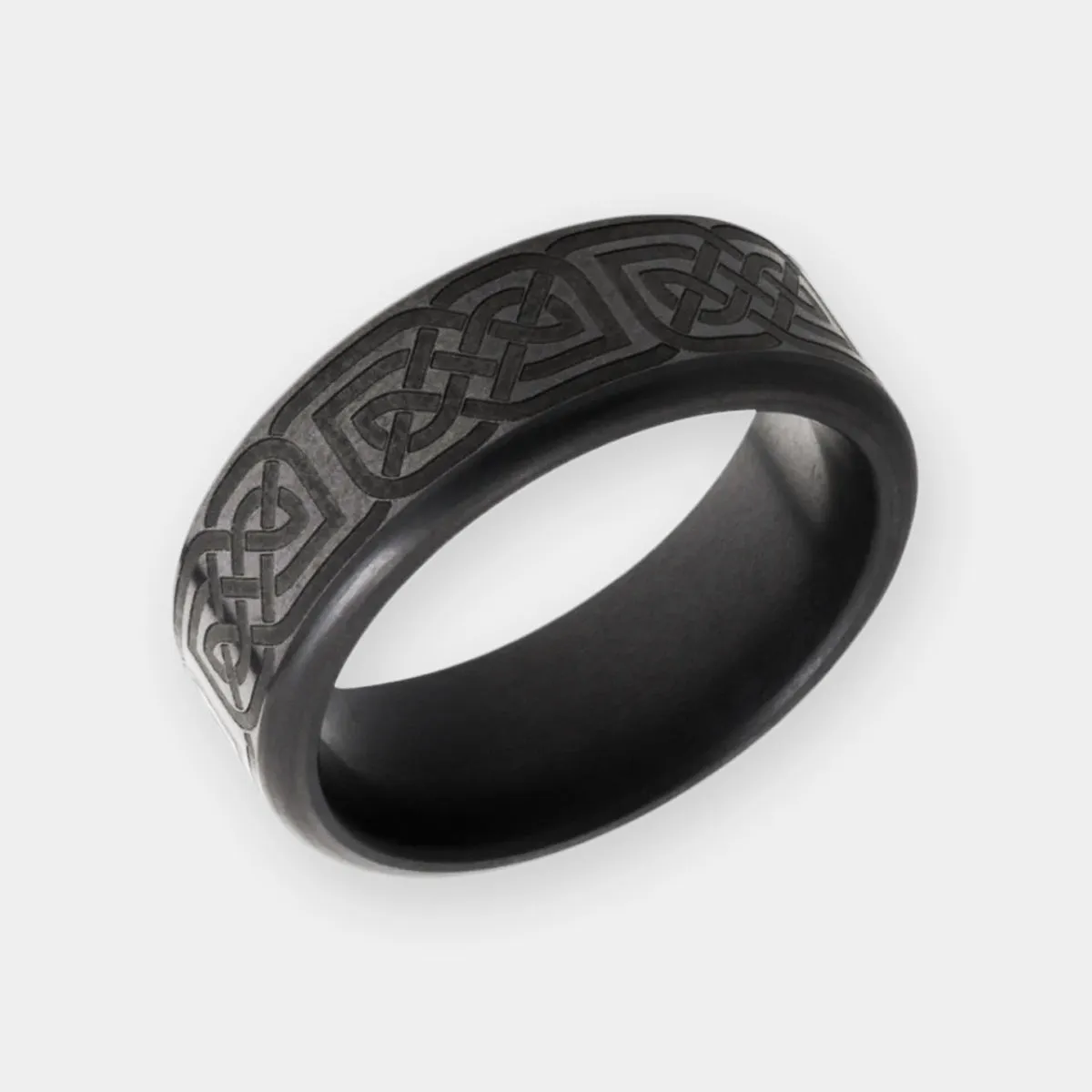 KRATOS 8mm - Size 7 - Polish Finish Celtic 17 Laser Engraving - SHIPS WITHIN 2 BUSINESS DAYS sold by Elysium Black Diamond