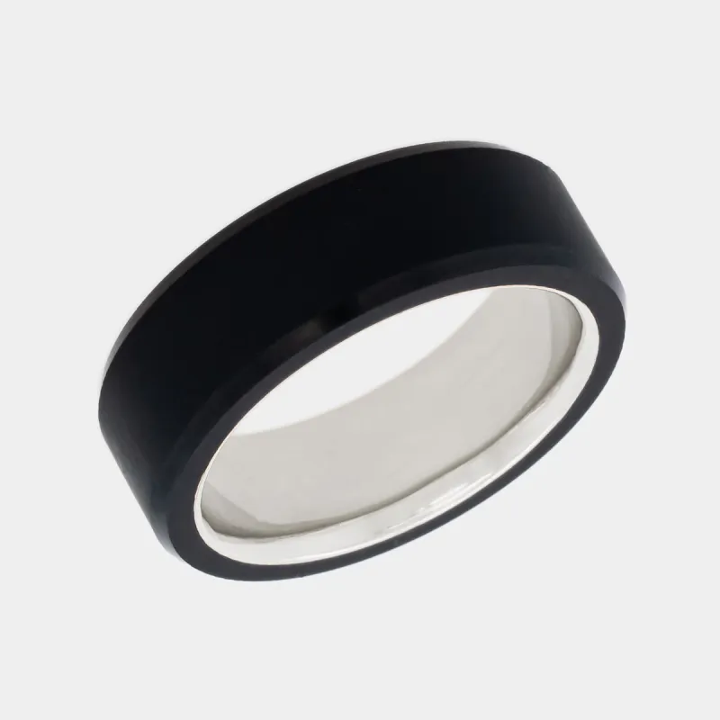 ARES - 8mm - Size 12.5 - Polish Finish 14k White Gold Sleeve - SHIPS WITHIN 2 BUSINESS DAYS sold by Elysium Black Diamond
