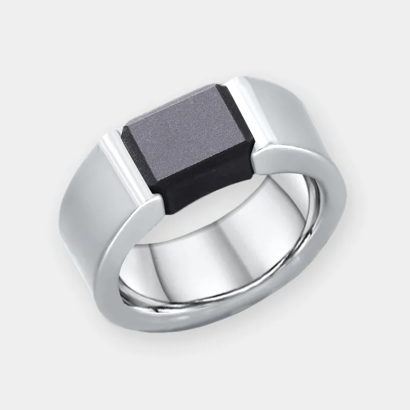 AJAX 8mm - Size 7.5 - Matte Finish Titanium Band Tension Set - SHIPS WITHIN 2 BUSINESS DAYS sold by Elysium Black Diamond