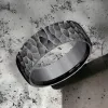 Men's Wedding Band | The Shredder | Tantalum Dark | Elysium sold by Elysium Black Diamond