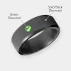 Black Diamond - Men’s Ring 8mm - Green Diamond Inset - ARES - Elysium Black Diamond sold by Elysium Black Diamond