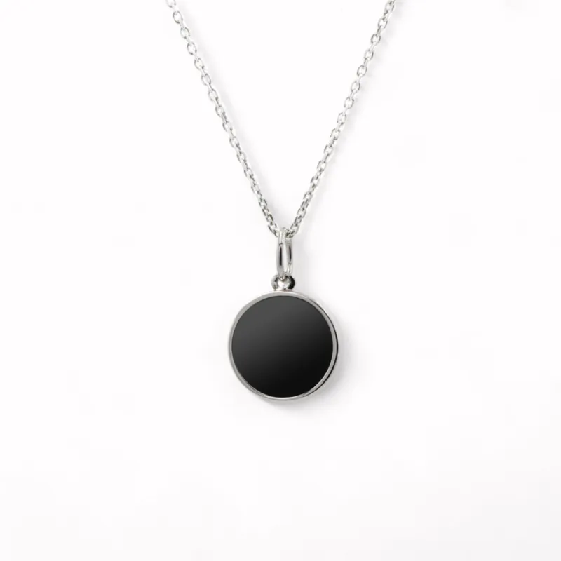 Black Diamond - Women’s 11MM Pendant Necklace - 14K White Gold - Lady Elysium Black Diamond sold by Elysium Black Diamond