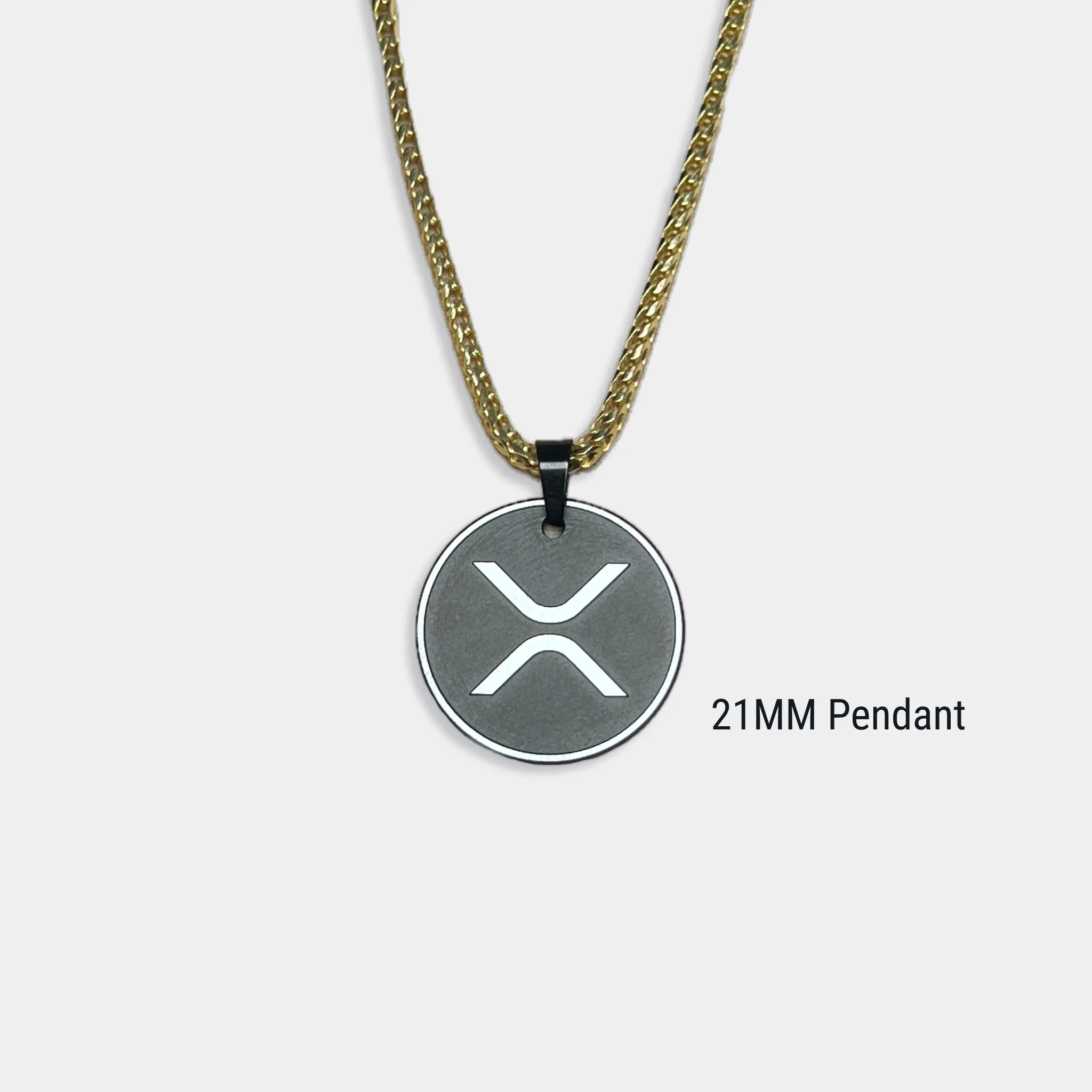 Solid Black Diamond XRP Engraved Pendant - Elysium Black Diamond sold by Elysium Black Diamond product image thumbnail 2