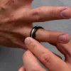Black Diamond - Men’s Ring 8mm - 24k Yellow Gold Inlay - ARES - Elysium Black Diamond sold by Elysium Black Diamond