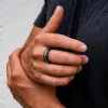 Black Diamond - Men’s Ring 8mm - 24k Yellow Gold Inlay - ARES - Elysium Black Diamond sold by Elysium Black Diamond