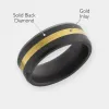 Black Diamond - Men’s Ring 8mm - 24k Yellow Gold Inlay - ARES - Elysium Black Diamond sold by Elysium Black Diamond