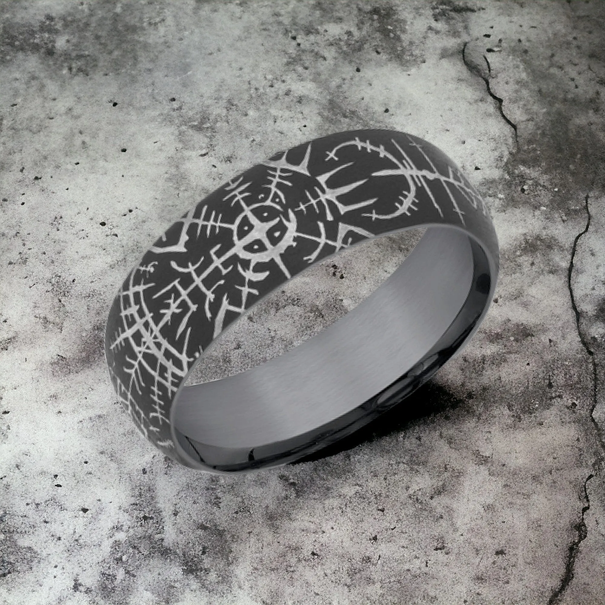 Men's Wedding Band | The Viking | Tantalum Dark | Elysium sold by Elysium Black Diamond product image thumbnail 3