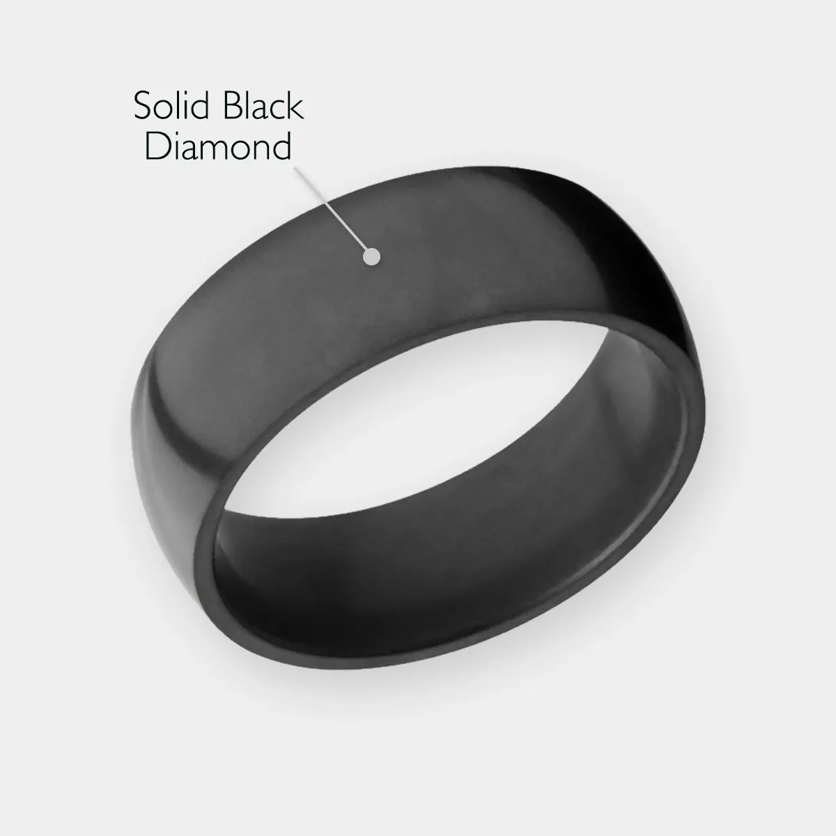 Black Diamond - Men’s Ring 8mm - NYX - Elysium Black Diamond sold by Elysium Black Diamond product image thumbnail 2
