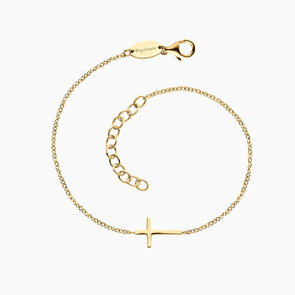 Armband 925er Silber Kreuz Gold sold by Engelsrufer