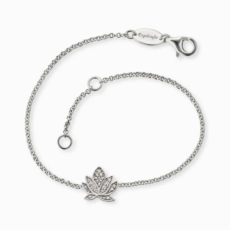 Armband 925er Silber Lotus mit Zirkonia sold by Engelsrufer