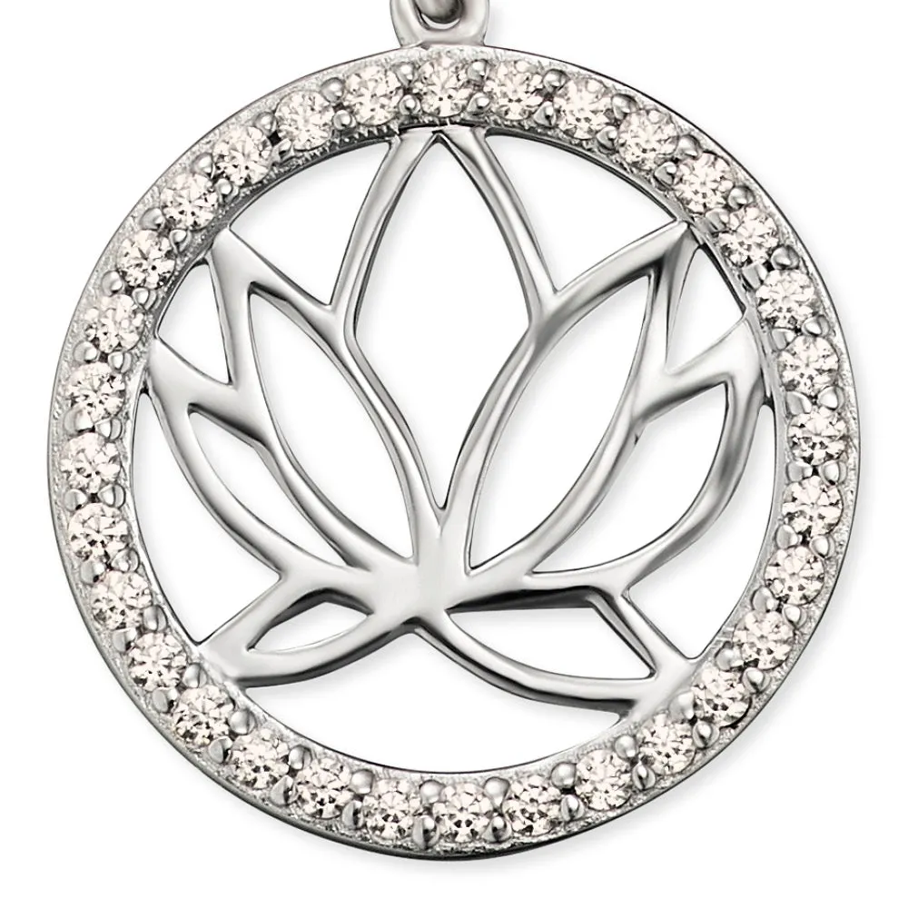 Halskette 925er Silber Lotus mit Zirkonia sold by Engelsrufer product image thumbnail 2