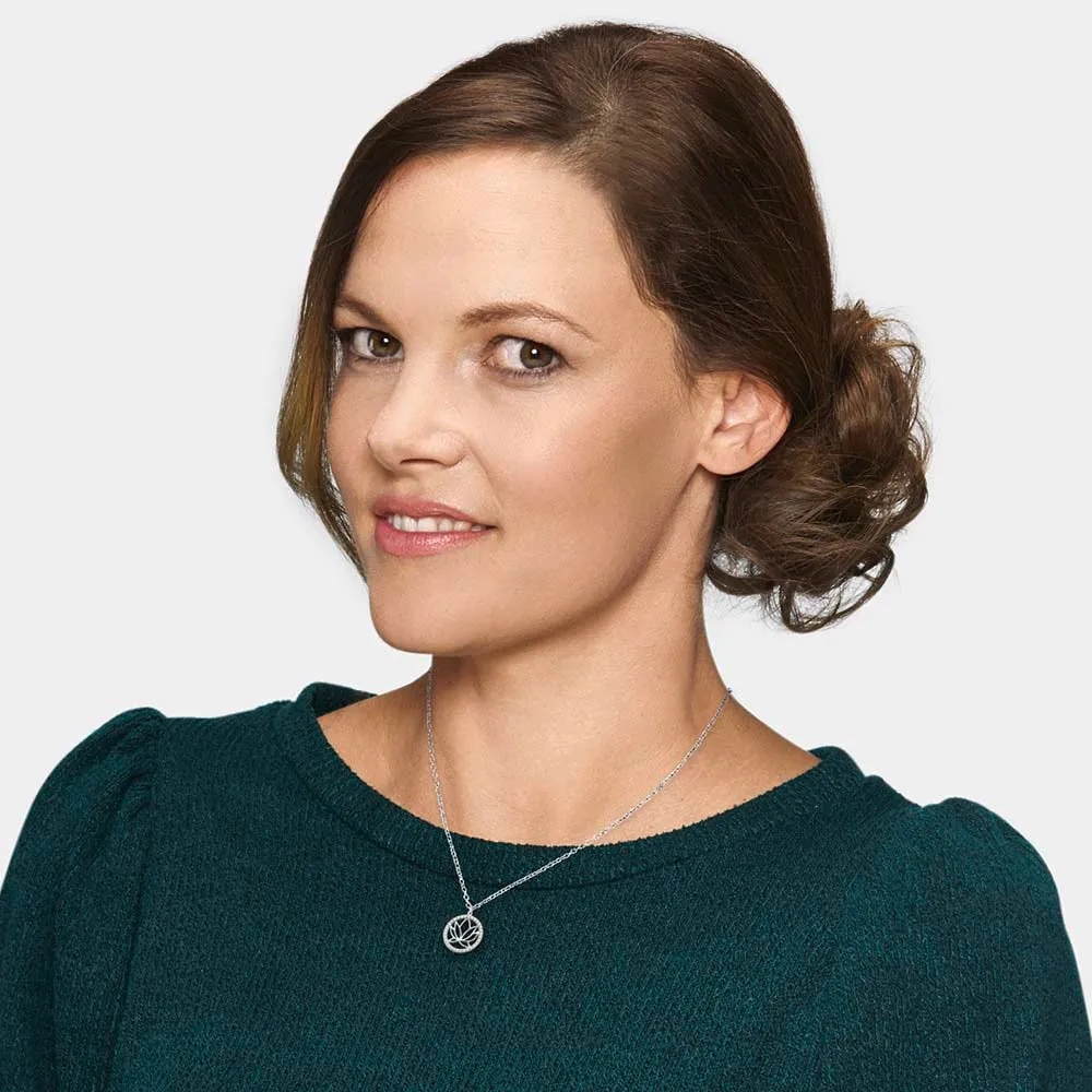 Halskette 925er Silber Lotus mit Zirkonia sold by Engelsrufer product image thumbnail 4