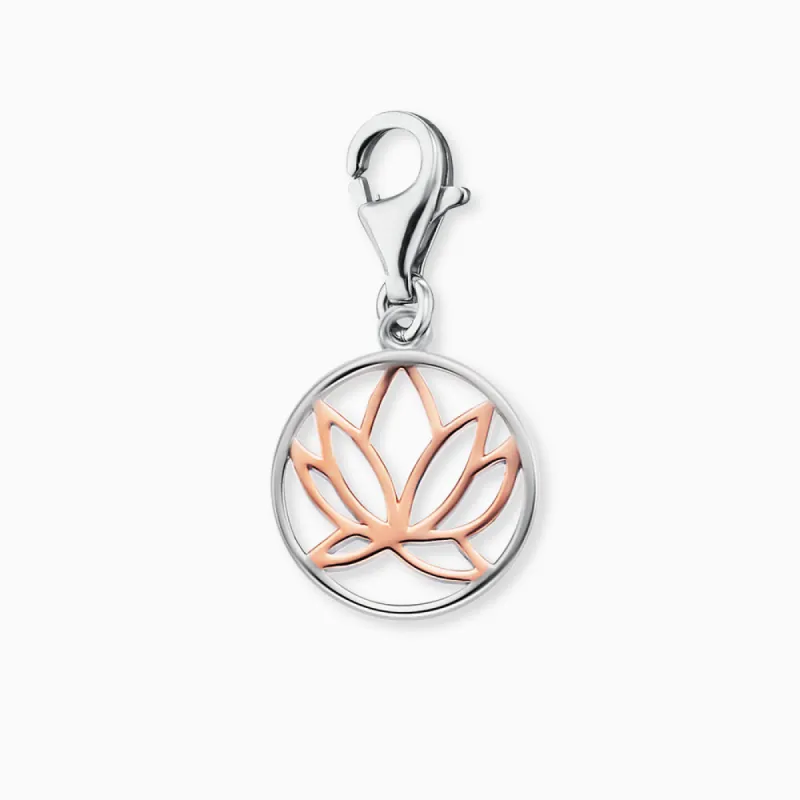 Charm 925er Silber Lotus Bicolor sold by Engelsrufer