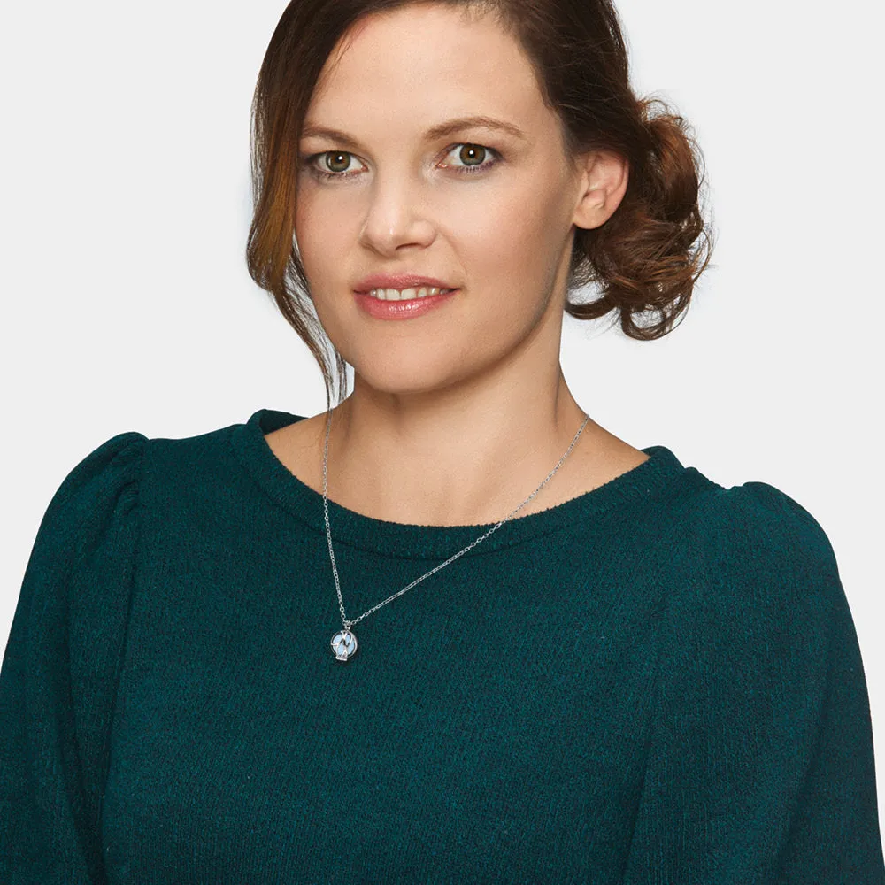 Halskette 925er Silber Paradise mit Kraftstein Blauer Achat sold by Engelsrufer product image thumbnail 4