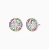 Ohrstecker 925er Silber Lebensblume mit Zirkonia Multicolor sold by Engelsrufer