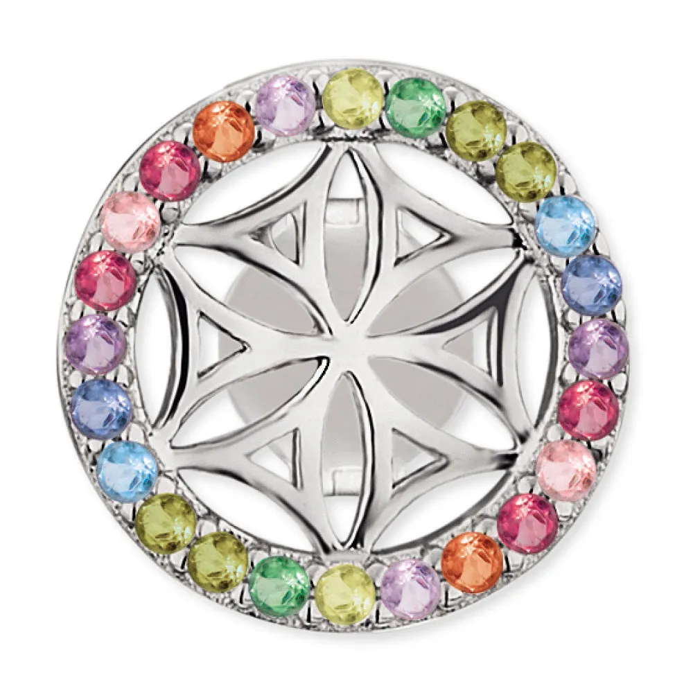 Ohrstecker 925er Silber Lebensblume mit Zirkonia Multicolor sold by Engelsrufer product image thumbnail 2