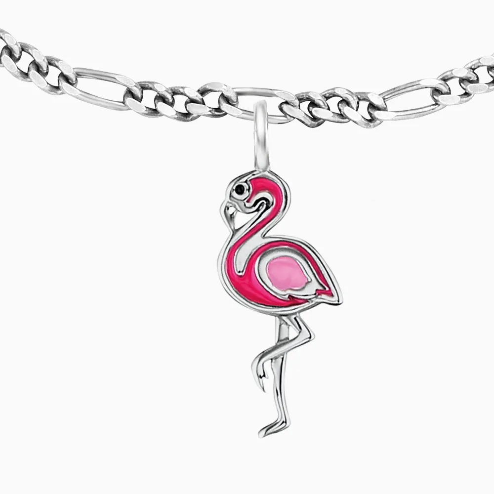 Kinder Armband 925er Silber Flamingo mit Emaille sold by Engelsrufer product image thumbnail 2