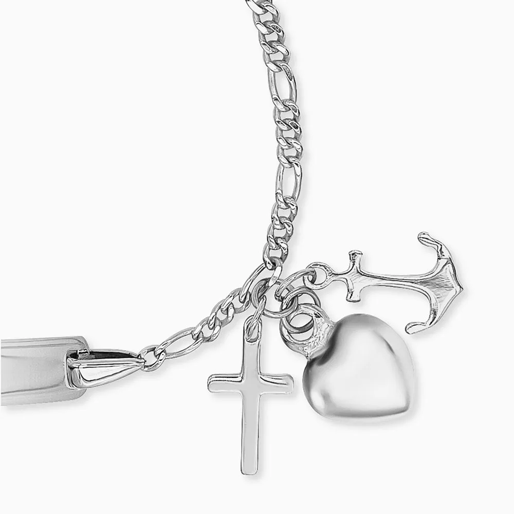 Engelsrufer Mädchen Kinderarmband Silber mit Kreuz, Herz und Anker Anhängern sold by Engelsrufer product image thumbnail 3